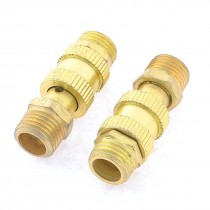 Air Compressor 1/4" PT Male Thread Release Valve Gold Tone 2 Pcs