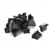 20Pcs 2 Pin On/Off SPST Black Button Waterproof Snap in Boat Rocker Switches