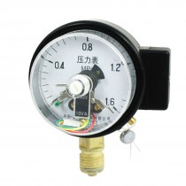 0-1.6MPa 14mm Male Thread Metal Case Pneumatic Pressure Gauge 380V 10VA