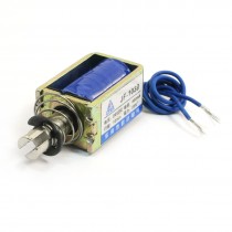 25N Spring Plunger Push Pull Type Electromagnet Solenoid DC 24V 400mA JF-1039