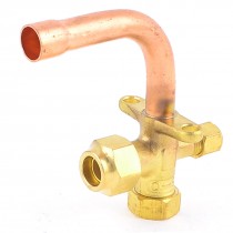 1/2"PT Inlet Three Way Bend Flare Tube Split Valve for Air Conditioner