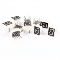 10 Pcs 13mm x 10mm Common Anode 1 Bits DIP Digital Tube 0.39" Display Red LED
