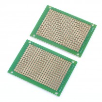 2 x Prototyping Universal Green Rectangle PCB Board Stripboard 5cm x 7cm
