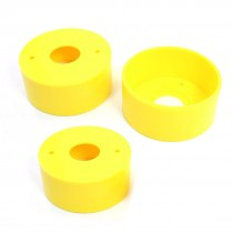 3Pcs 22mm Dia Cutout Push Button Switch Plastic Protective Housin Shell Yellow