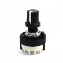 Electric Machine 2P6T 2Pole 6Position 1 Deck 14P Rotary Switch w Knob