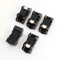 5PCS Replaceable 8 Ends 35mm DIN Rail PYF08.5A Relay Socket Base Holder
