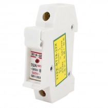 35mm DIN Rail Mounting 10 x 38mm Cylindrical Fuse Holder Single Pole 32A