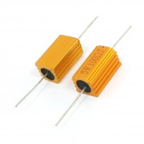 5% 5W 100 Ohm Wirewound Aluminum Housed Resistor Gold Tone 2 Pcs