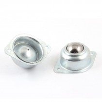 Conveyor 2 Holes Flange Mount 22mm Dia Ball Transfer Unit Bearing 2 PCS