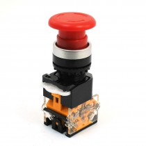 Red Mushroom Head DPST Latching Emergency Stop Push Button Switch 380VAC 10A