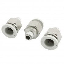 3pcs 3 8" Thread 12mm Tube Push in Straight Connect Male Quick Couplers Fittings