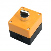 600V 10A DPST 3 Position Rotary Switch w Plastic Control Box Orange Black