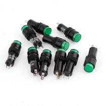 10 Pcs NXD-211 Energy Saving Green LED Indicator Signal Light DC 24V