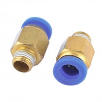 8mm x 1 8" PT Threaded Pneumatic Straight Quick Joint Adapter Coupler 2pcs