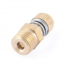 Gold Tone Spring Loaded 1/4"PT Male Thread Brass Pneumatic Air Exhaust Muffler