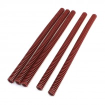 Red Chromium Alloy Mould Flat Wire Compression Spring 16mmx8.5mmx300mm 5 Pcs