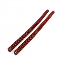 2 Pcs 14mm x 8.5mm x 300mm US Standard Red Chromium Alloy Compression Spring