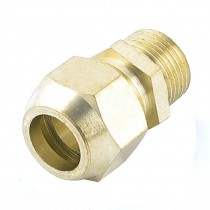 Brass Tone 12mm 15 32" Pipe Air Pneumatic Coupler Quick Coupling