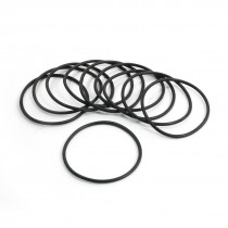 43mm OD 2mm Thickness Rubber Oil Seal Filter O Rings Washers Black 10Pcs
