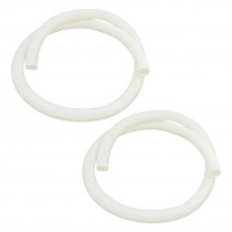 21mm x 25mm x 1.2m White Wave Type Flame Retardant Corrugated Hose Pipe 2pcs