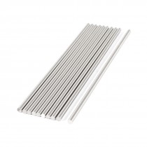 2.5mm x 100mm Graving Tool Round Turning Lathe Bars Silver Tone 10 Pcs
