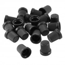 20 Pcs Black 13mm Dia Top Rotary Knobs for 6mm Dia Shaft Potentiometer