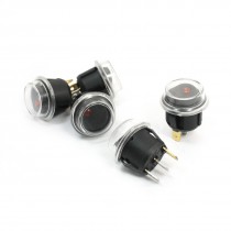 5Pcs Red LED Lamp SPST 3Pin Soldering Waterproof Rocker Switches AC 250V 125V