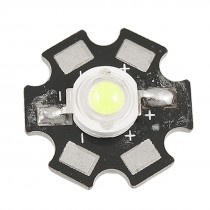 1W 350mA 3.2-3.4V 6000-6500K White LED Star Emitter Lamp Bead w Heat Sink Base