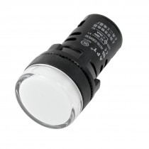 AC 380V White LED Power Indicator Pilot Single Light Lamp 22mm