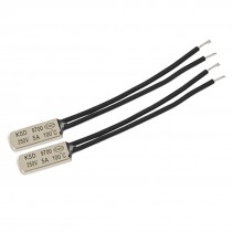 2pcs KSD9700 NC Bimetal Thermostat Temperature Switch 100 Degree Celsius 250V 5A