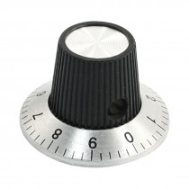 Adjustable Turn 15mm Top Rotary Knob w Dial for 6mm Dia. Shaft Potentiometer