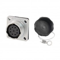 Panel Chassis Mount Female 1mm Dia 9 Pins Aviation Connector Adapter