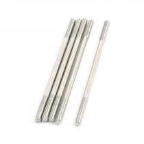 5PCS RC Plane Parts Silver Tone Main Blade Linkage Pushrod M2.2 x 50mm