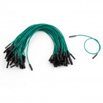 50 Pcs 21cm Length Double Side 1pin Female Connector Jumper Cable Wire Green