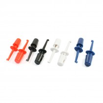 Colorful Plastic Coated Multimeter Test Lead Single Hook Clips 4 Pairs
