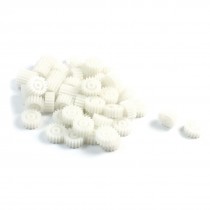 50 Pcs 10mmx2mm 18 Teeth Thick Plastic RC Model Motor Spindle Spur Gear