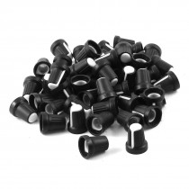 Adjustable Turn 6mm 3/13" Dia Shaft Insert Dia Potentiometer Rotary Knobs 50 Pcs