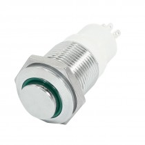 Green Pilot Lamp SPDT 5-Pin Solder Momentary Actuator Push Button Switch 6V 3A