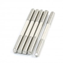 5PCS 35mm x 3mm Gray Steel Double Thread End Tight Adjustable Push Rod