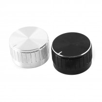 2 Pcs Plastic 5.5mm Knurled Shaft Insert Dia. Potentiometer Control Knobs