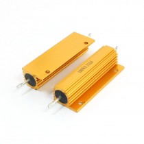 2PCS Chassis Mount Aluminum Housed Clad Wirewound Resistors 100W 0.33 Ohm