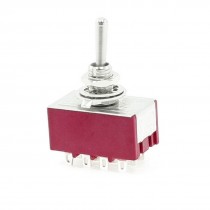 6A/125VAC 2A/250VAC 12 Pin 4PDT ON/ON 2 Position Mini MTS-402 Toggle Switch
