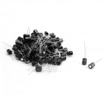 6.5mm x 8mm Soldering Terminal Electrolytic Capacitor 16V 220uF 100Pcs