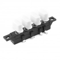 AC 250V 1A Piano Type 4 Keys 3 Poles Interlock Push Button Switch for Floor Fan