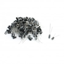 4mm x 8mm Radial Lead Aluminum Electrolytic Capacitor 25V 10uF 150Pcs