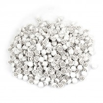 1000 PCS White Plastic Round Tactile Push Switch Keycaps Key Caps