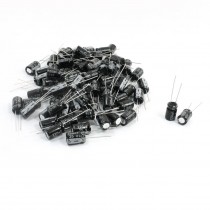 8mm x 12mm Through Hole Soldering Electrolytic Capacitor 25V 220uF 80Pcs