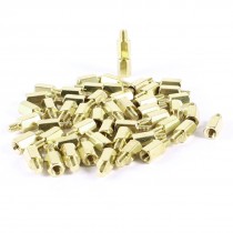 50 Pcs PC PCB Motherboard Brass Standoff Hexagonal Spacer M3 7 4mm