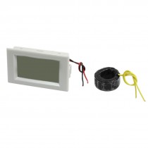 Panel Mounting 2-Wired Black LCD Digital Ammeter Voltmeter AC 80-300V 50A