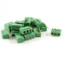 20 Pcs 3 Pin 5mm Pitch PCB Mount Screw Terminal Block AC 250V 8A